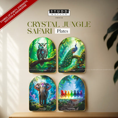 Crystal Jungle Safari I Set of 4
