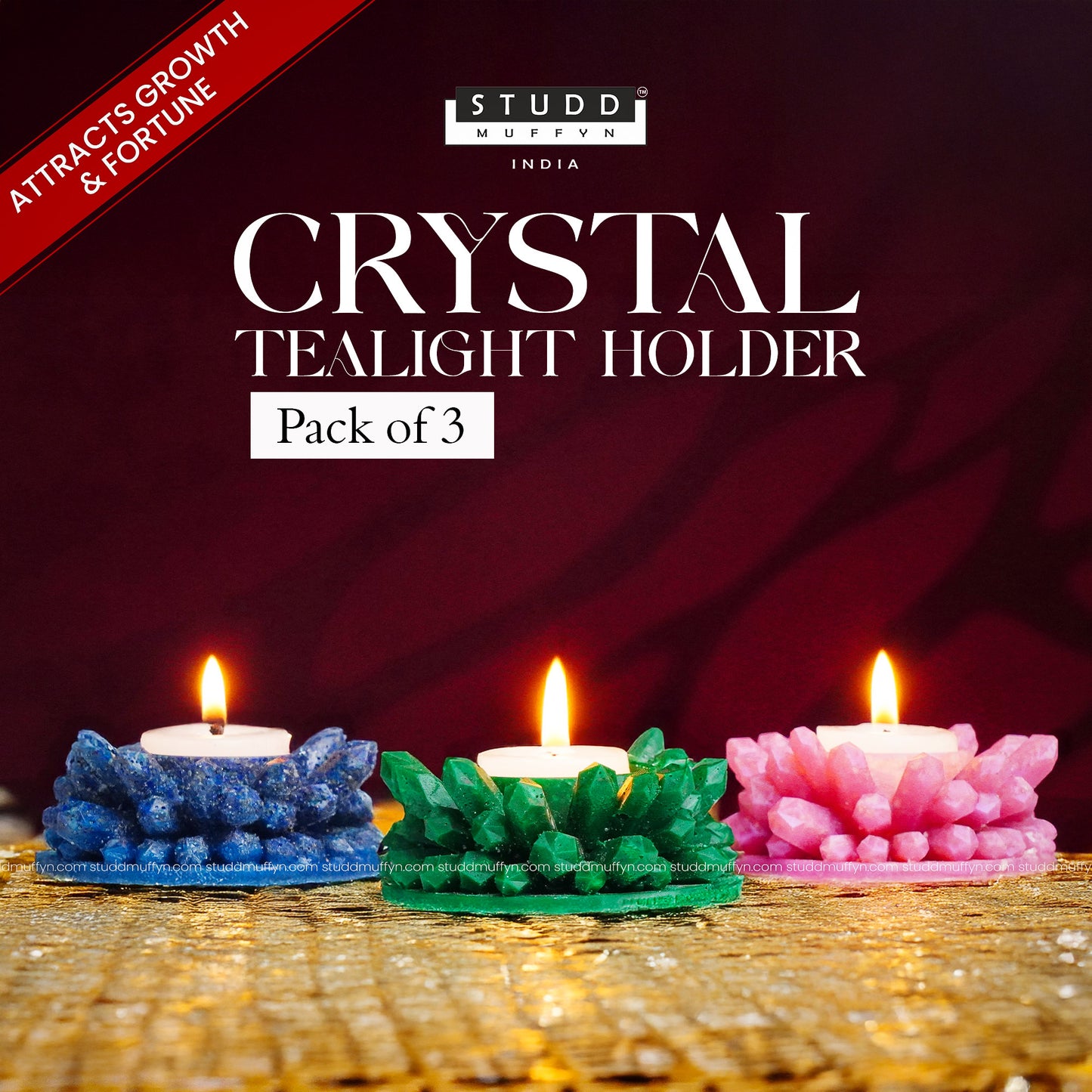Crystal Tealight Holder I Pack of 3