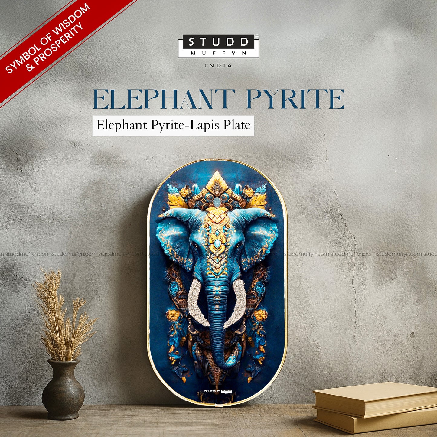Elephant Pyrite-Lapis Plate [Capsule Frame]