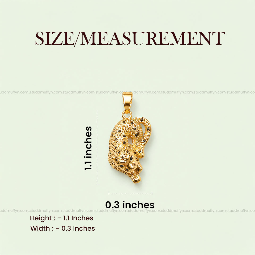 Fierce Tiger Pendant - 24k Gold Toned