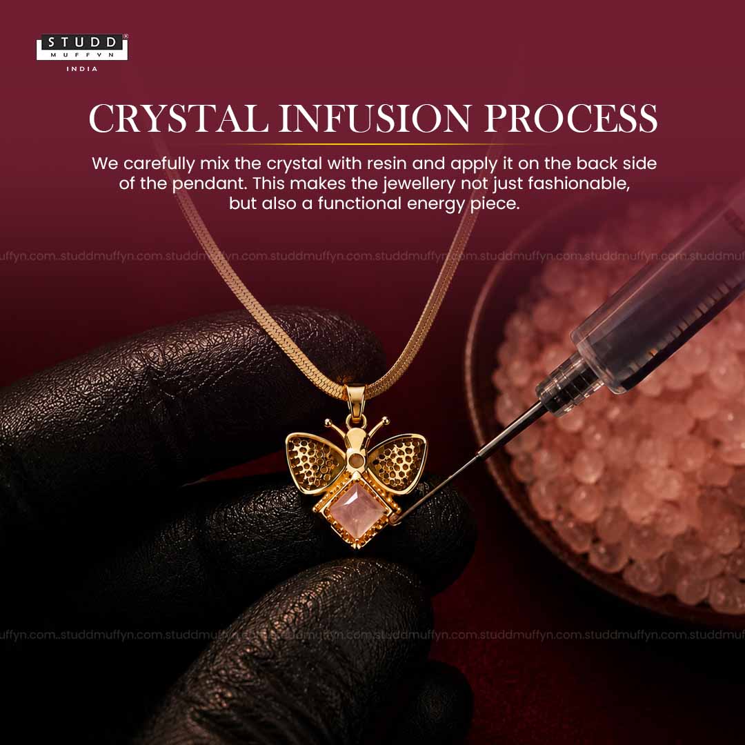 FreeFlow Butterfly Crystal Pendant – 24K Gold Tone Plated [ With Chain ]