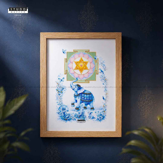 Ganesh Yantra Pyrite Frame