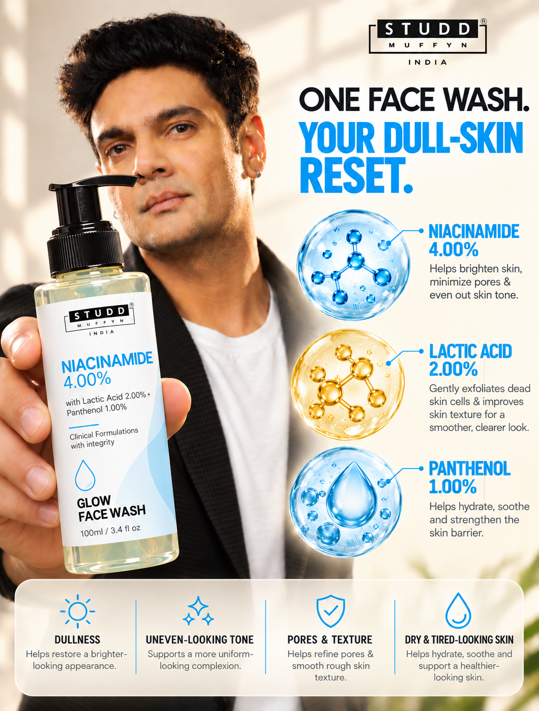 Niacinamide 4% Glow Face Wash (100ml)
