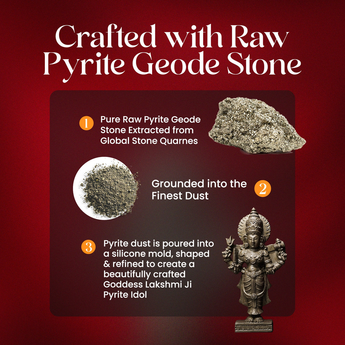Pooja Combo (Goddess Lakshmi Ji & Lord Ganesha Pyrite Idols)