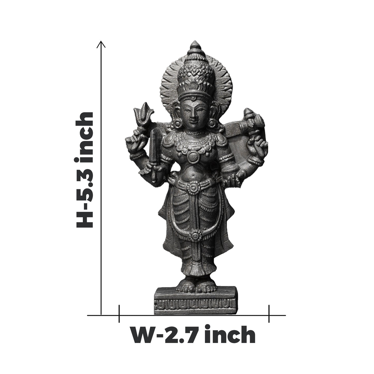 Goddess Lakshmi Ji Pyrite Idol With coaster