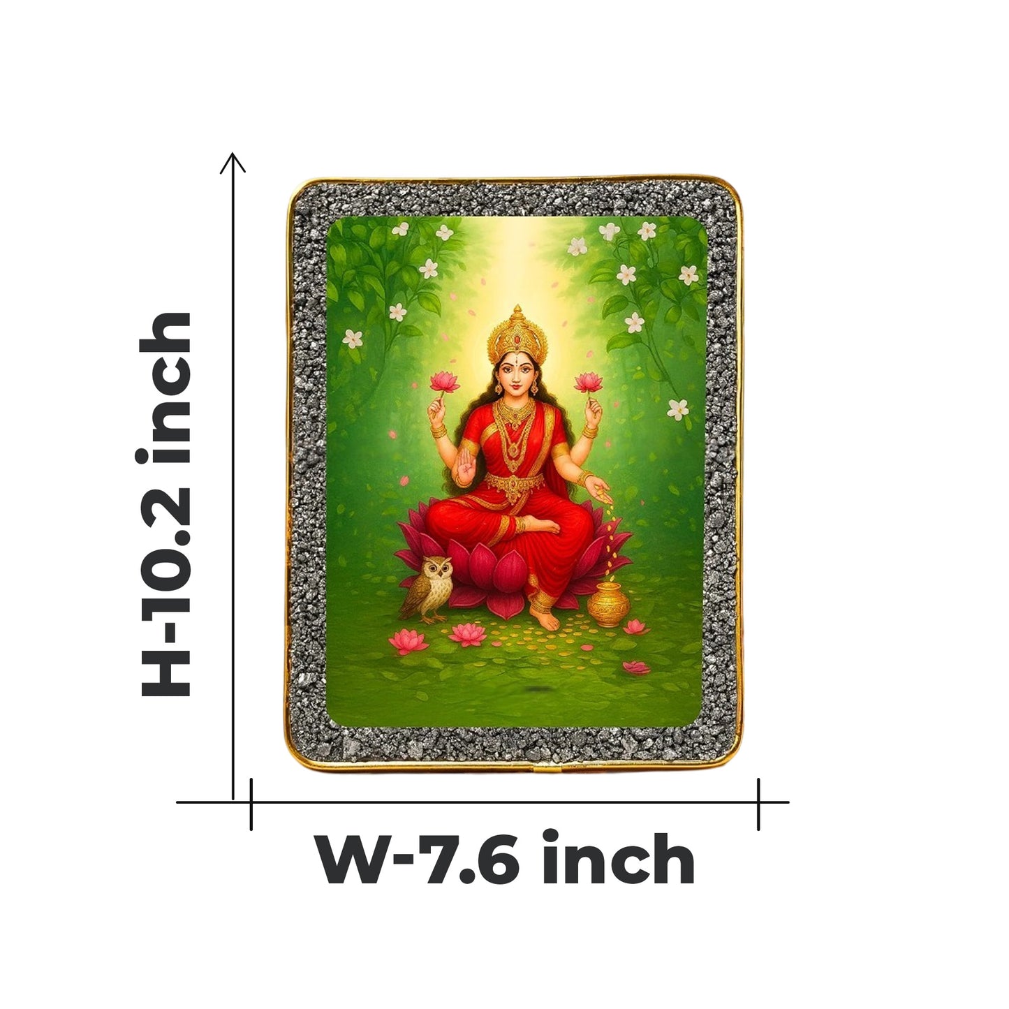 Goddess Lakshmi Pyrite Plate [Rectangle shape]
