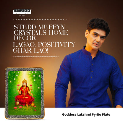 Goddess Lakshmi Pyrite Plate [Rectangle shape]