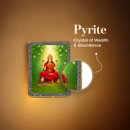 Goddess Lakshmi Pyrite Plate [Rectangle shape]