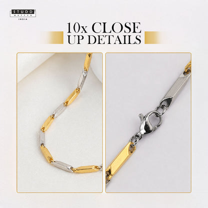 Gold and Silver Rice Chain 3MM