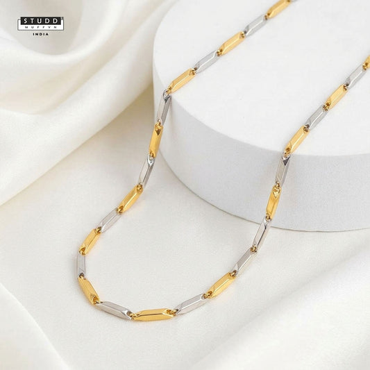 Gold and Silver Rice Chain 3MM