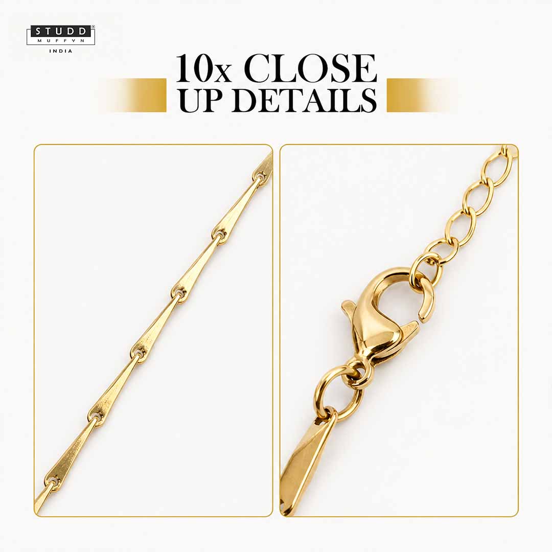 Golden Rice Chain - 24K Gold-Toned ( 0.5mm )