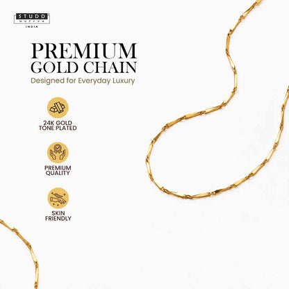 Golden Rice Chain - 24K Gold-Toned ( 0.5mm )