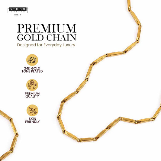 Golden Rice Chain - 24K Gold-Toned