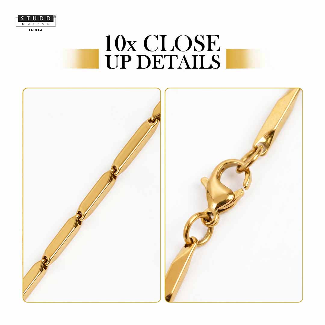 Golden Rice Chain - 24K Gold-Toned [ Pack of 2 ]