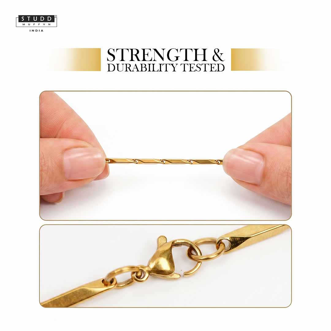 Golden Rice Chain - 24K Gold-Toned [ Pack of 2 ]