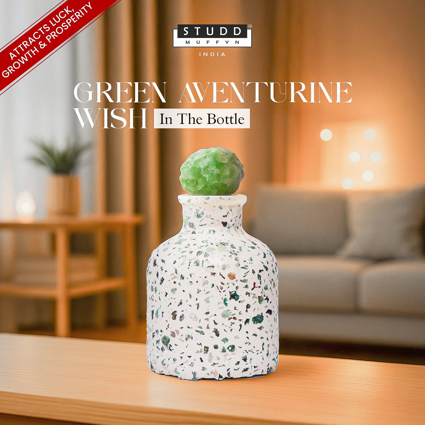 Green Aventurine Wish In The Bottle