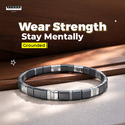 Gun Metal Grey Hematite Sleek Bracelet