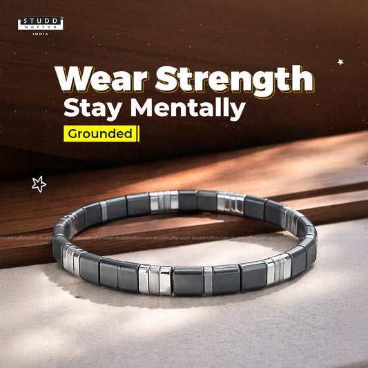 Gun Metal Grey Hematite Sleek Bracelet