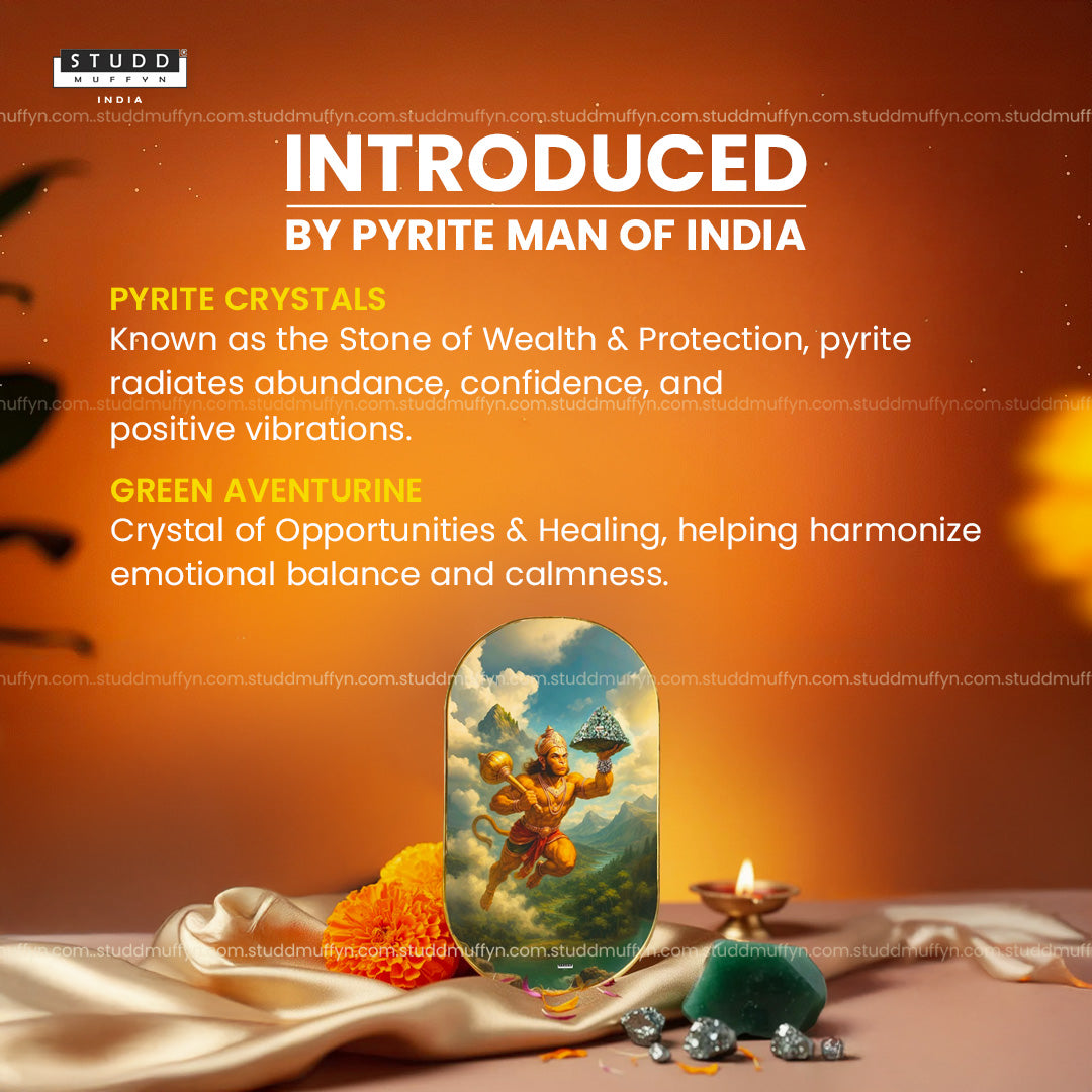 Lord Hanumana-Sanjeevani Parvat Pyrite Plate [Capsule Plate]