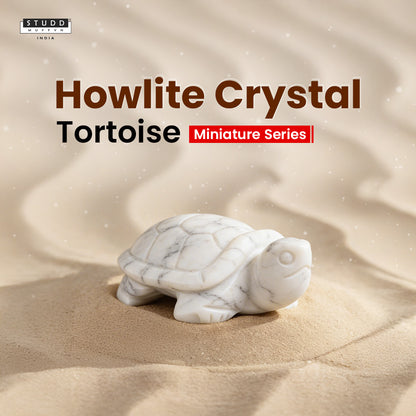 Howlite Crystal Tortoise| Miniature Series