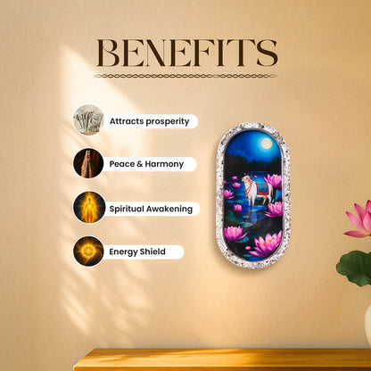 Kamdhenu Lotus Pyrite Trinket Tray [Capsule Shape]