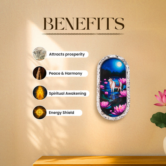 Kamdhenu Lotus Pyrite Trinket Tray [Capsule Shape]