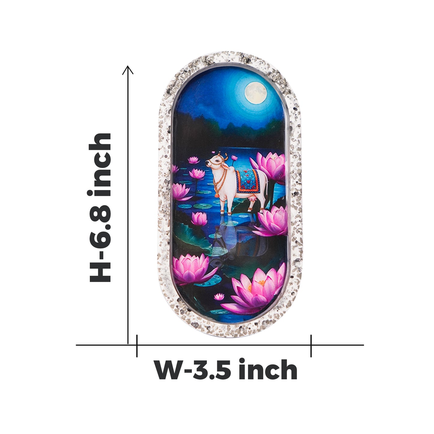 Kamdhenu Lotus Pyrite Trinket Tray [Capsule Shape]