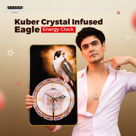 Kuber-Tiger Eye Eagle Clock