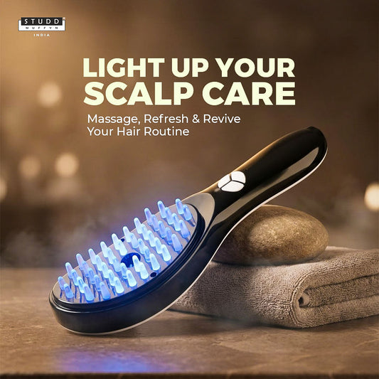 LED Red & Blue Light Therapy Comb for Hair Growth – Scalp Massage Brush
