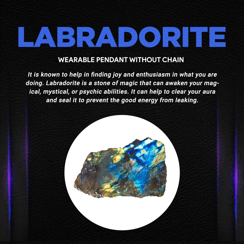 Labradorite (Wearable Pendant without chain) for reducing anxiety.