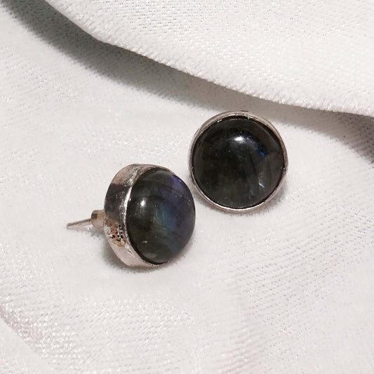 Natural Labradorite Stud Earrings