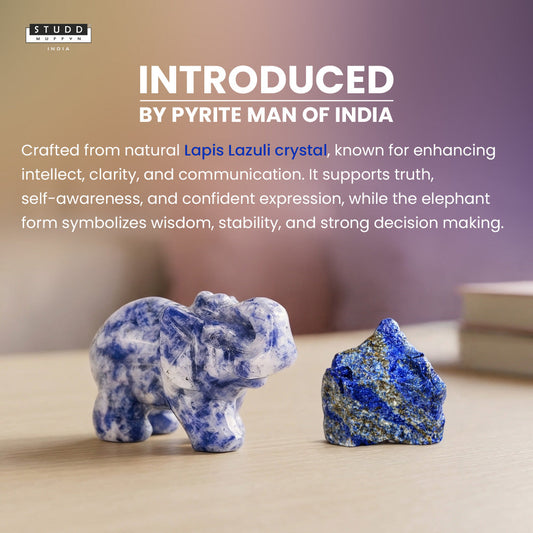 Lapis Lazuli Crystal Elephant| Miniature Series