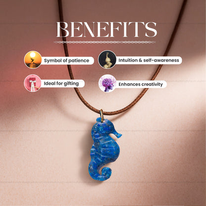 Lapis Lazuli Seahorse Pendant