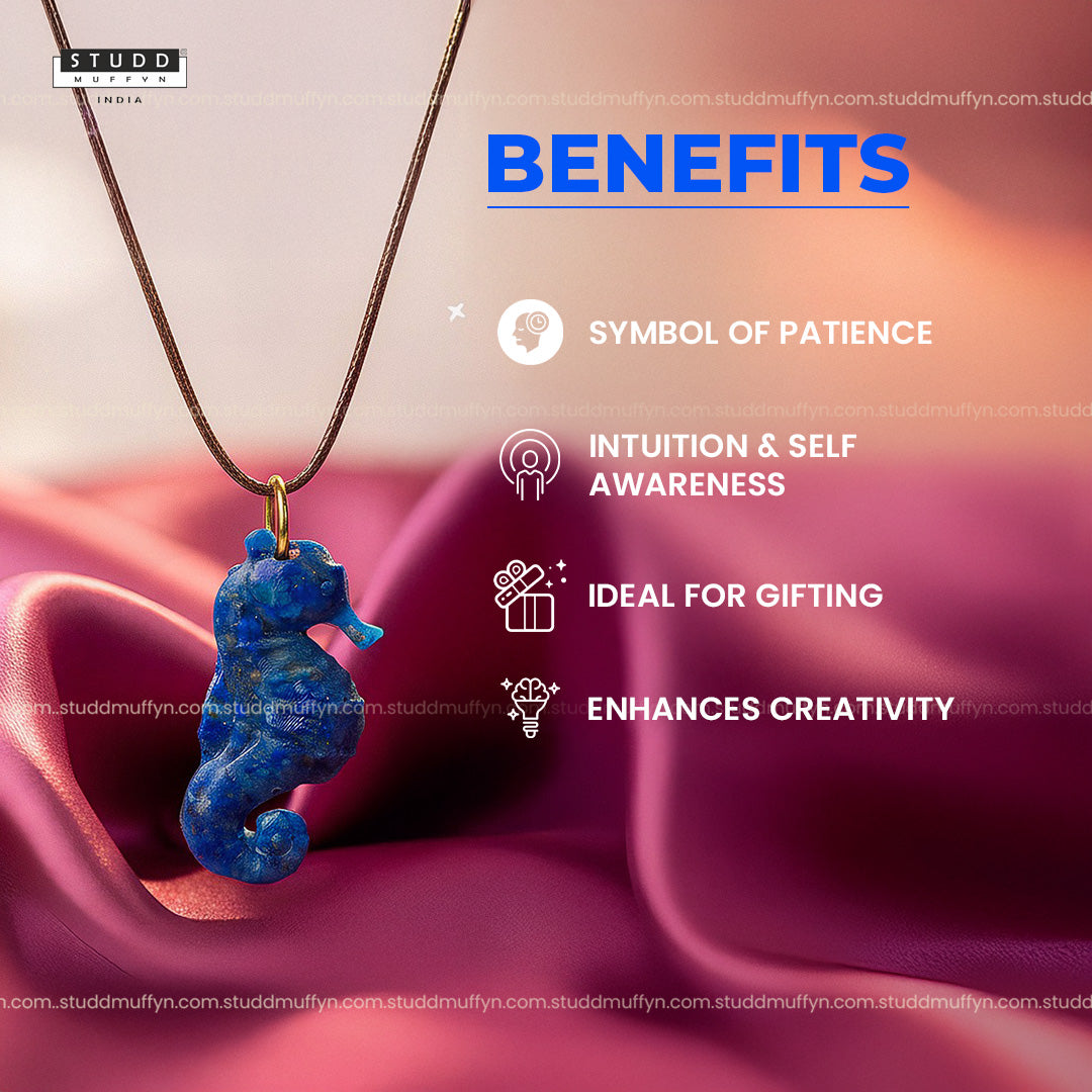 Lapis Lazuli Seahorse Pendant