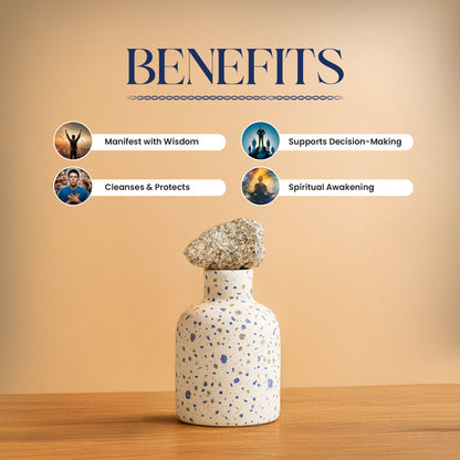 Lapis Lazuli Wishlist Vase With Pyrite Geode
