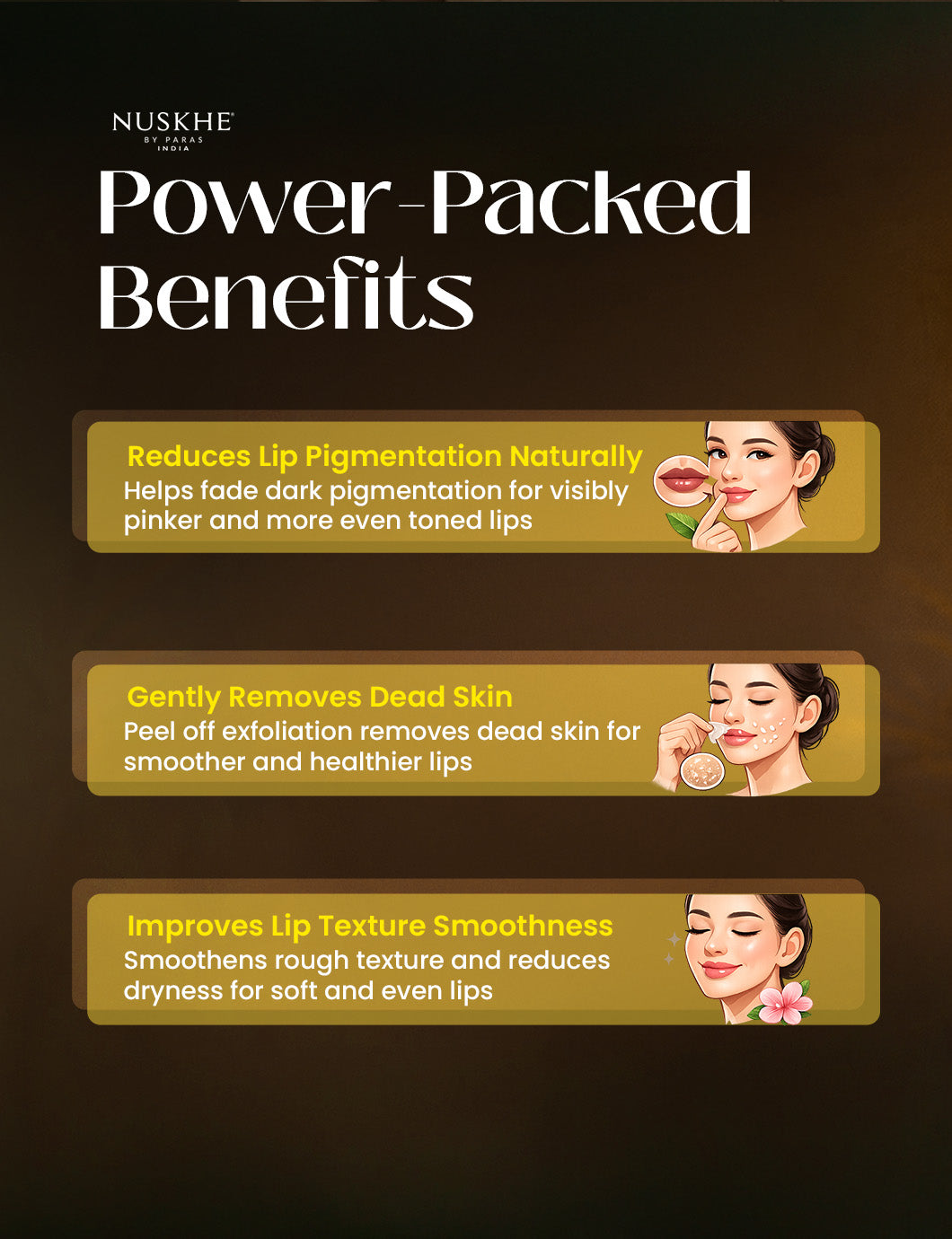 Lip Bright | Lip peel of mask [Pack of 3]