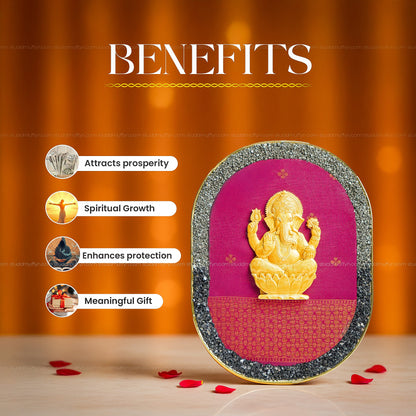Lord Ganesha Silk-RicheRich Frame