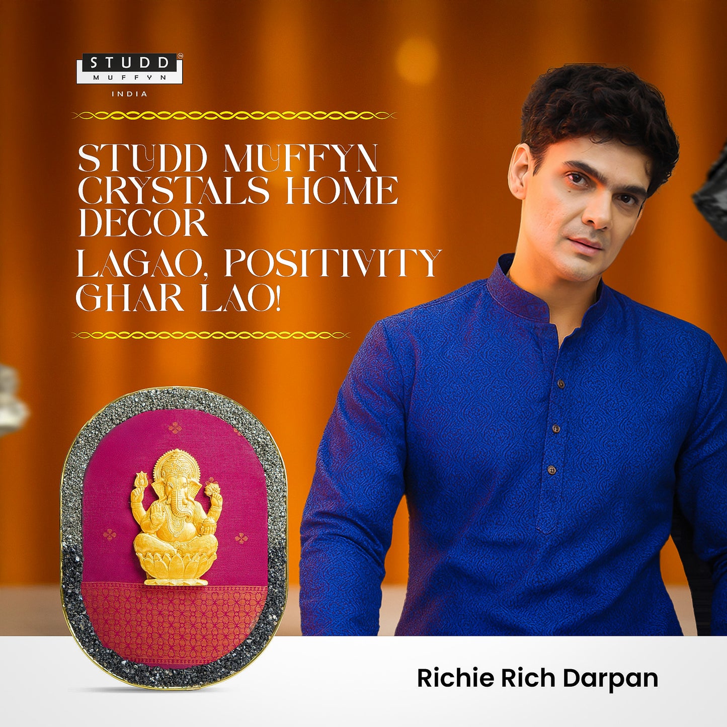 Lord Ganesha Silk-RicheRich Frame