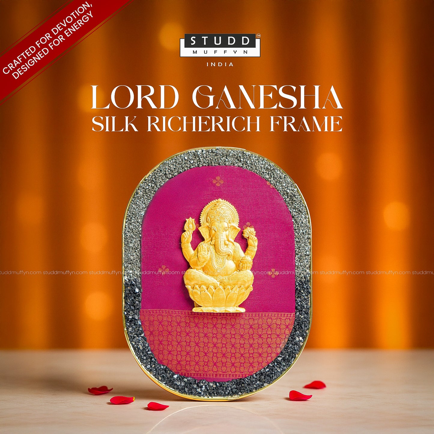 Lord Ganesha Silk-RicheRich Frame