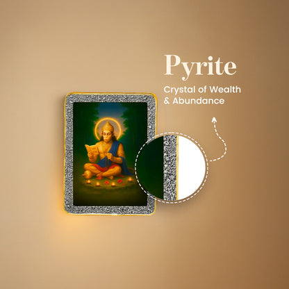 Lord Hanuman Ji Pyrite Plate [Rectangle Plate]