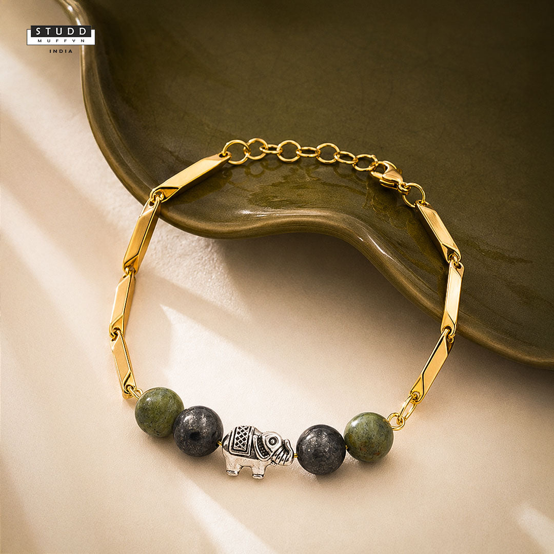 Richie Sutra 24K Gold-Toned Rice Chain Bracelet