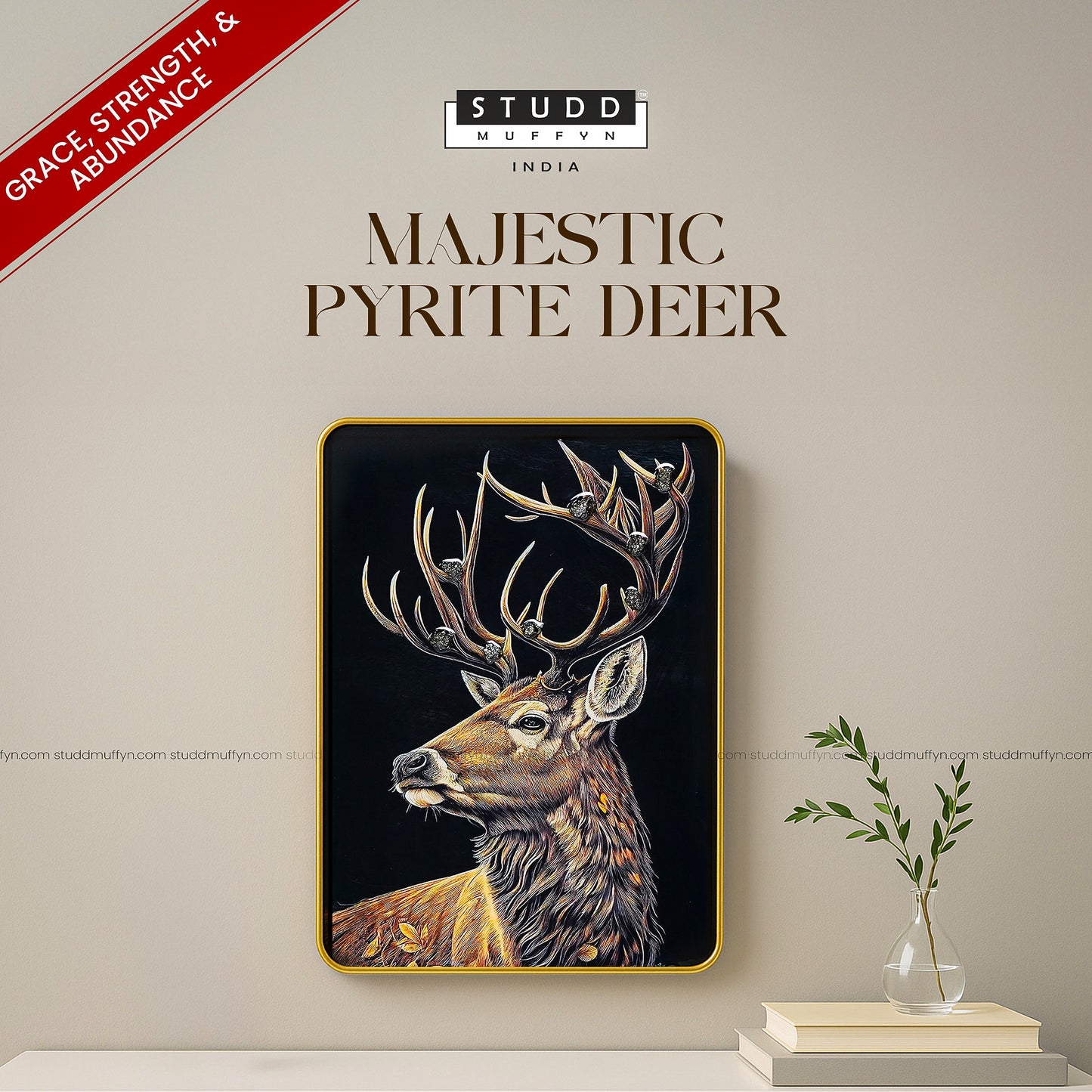 Majestic Pyrite Deer By Studd Muffyn