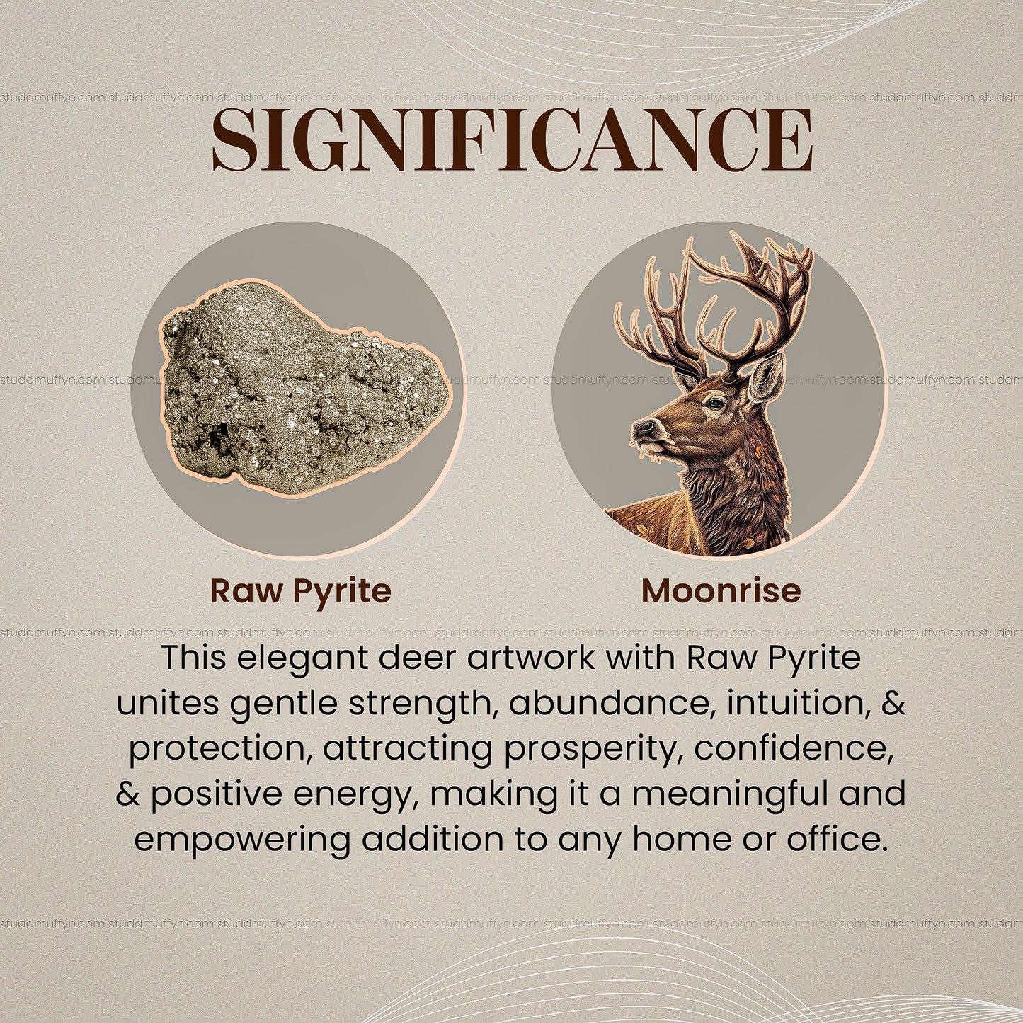 Majestic Pyrite Deer By Studd Muffyn