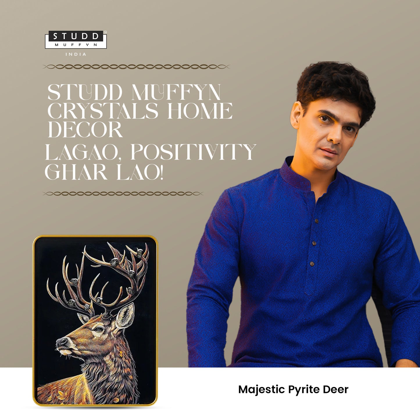 Majestic Pyrite Deer By Studd Muffyn