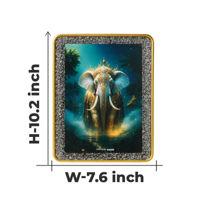 Majestic White Elephant Pyrite Plate [ Rectangle Shape ]