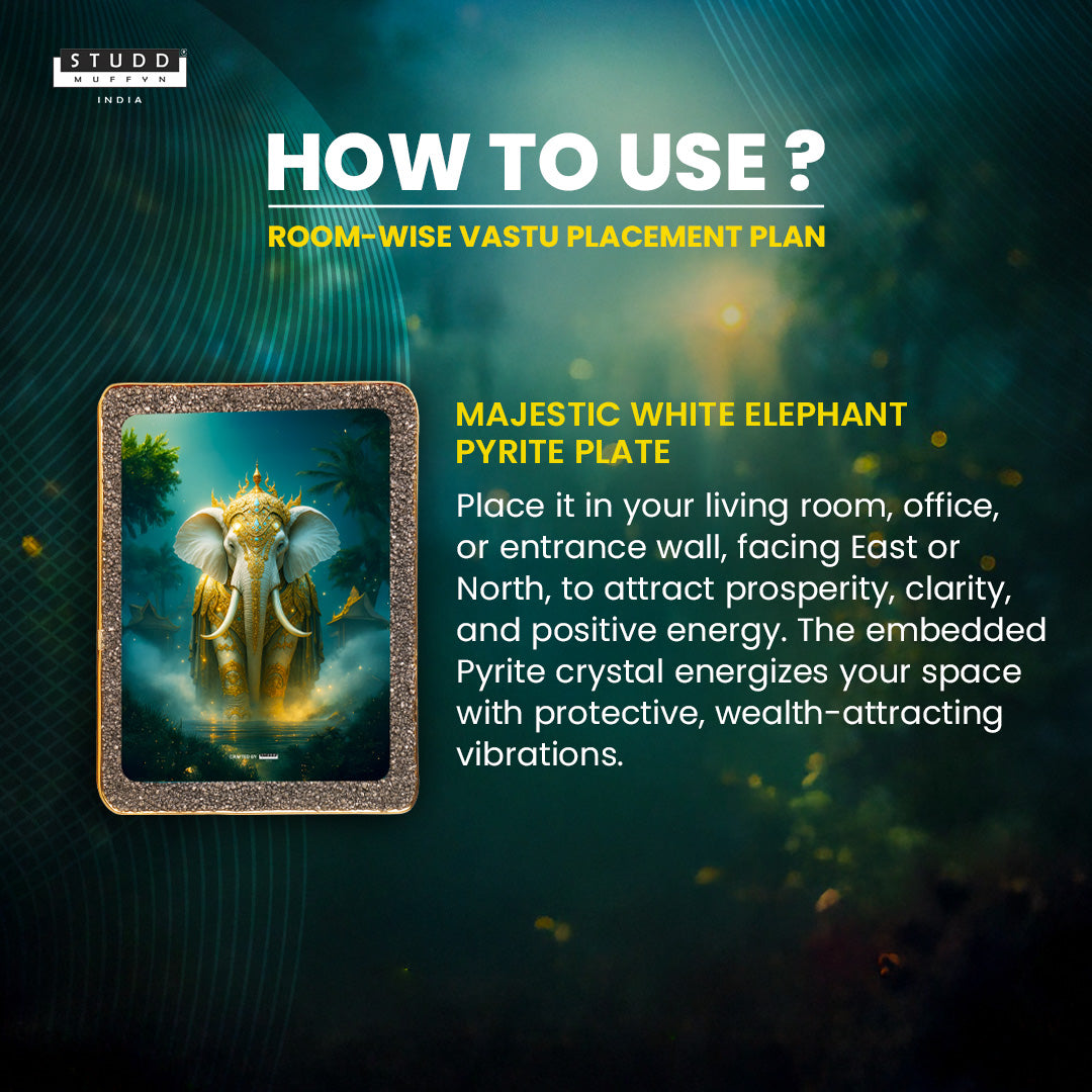 Majestic White Elephant Pyrite Plate [ Rectangle Shape ]