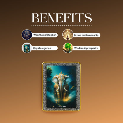 Majestic White Elephant Pyrite Plate [ Rectangle Shape ]