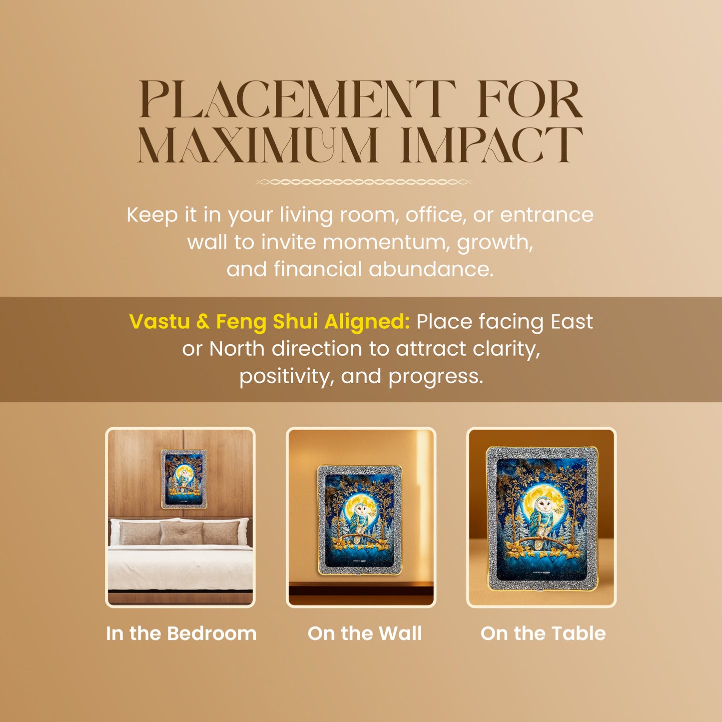 Moonlit Pyrite Owl [Rectangle Plate]