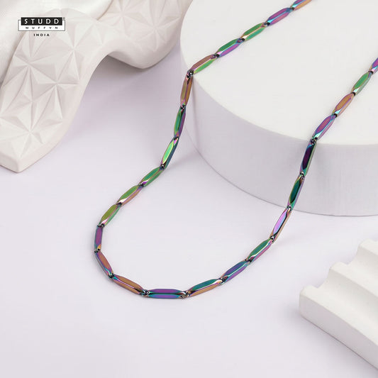 Multi-Coloured Rice Chain 3MM