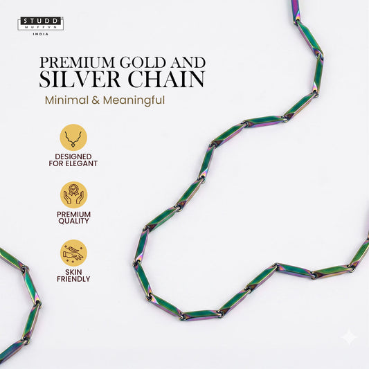 Multi-Coloured Rice Chain 3MM